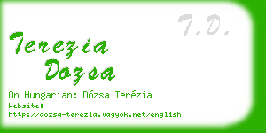 terezia dozsa business card